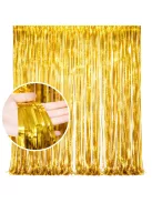 Arany dekorációs fólia függöny öntapadós fotóháttér születésnapra és esküvőre