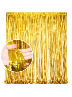 Arany dekorációs fólia függöny öntapadós fotóháttér születésnapra és esküvőre