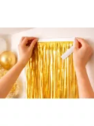 Arany dekorációs fólia függöny öntapadós fotóháttér születésnapra és esküvőre