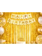 Arany dekorációs fólia függöny öntapadós fotóháttér születésnapra és esküvőre