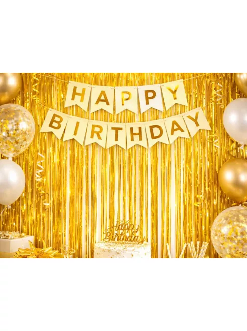 Arany dekorációs fólia függöny öntapadós fotóháttér születésnapra és esküvőre