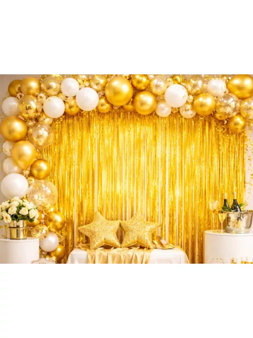 Arany dekorációs fólia függöny öntapadós fotóháttér születésnapra és esküvőre