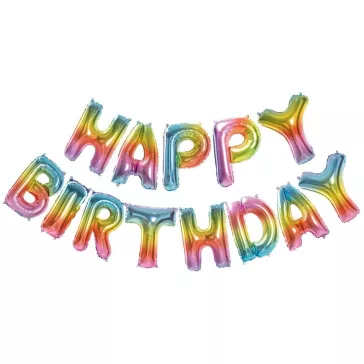 Fólia lufi Happy Birthday felirat 40 cm nagy méret