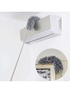 Ruhhy teleszkópos porolókefe két cserélhető fejjel, hosszú nyéllel, porszívó kefével, kerek és lapos tisztítófejjel