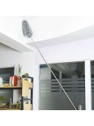 Ruhhy teleszkópos porolókefe két cserélhető fejjel, hosszú nyéllel, porszívó kefével, kerek és lapos tisztítófejjel