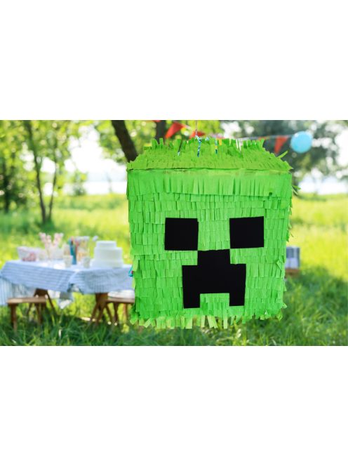 Minecraft stílusú, pixel mintás tölthető pinyáta gyerekzsúrra