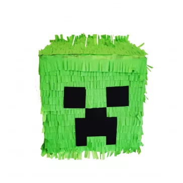 Minecraft stílusú, pixel mintás tölthető pinyáta gyerekzsúrra