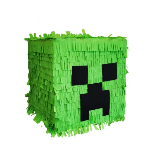 Minecraft stílusú, pixel mintás tölthető pinyáta gyerekzsúrra