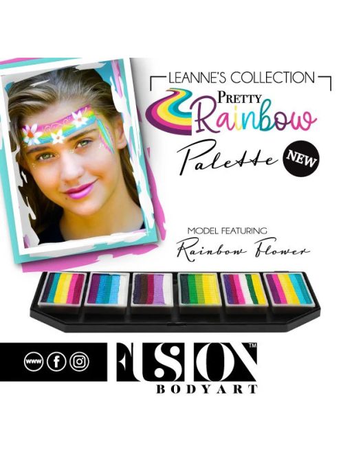 Fusion csíkos arcfesték Leanne's  Rainbow Flower 30gr