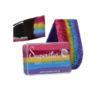Superstar Little Rainbow rózsaszín sárga világoskék és lila csíkos arcfesték
