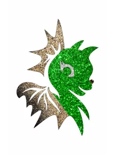 8x5 cm-es Csillámtetoválás sablon - Sárkány bébi 143