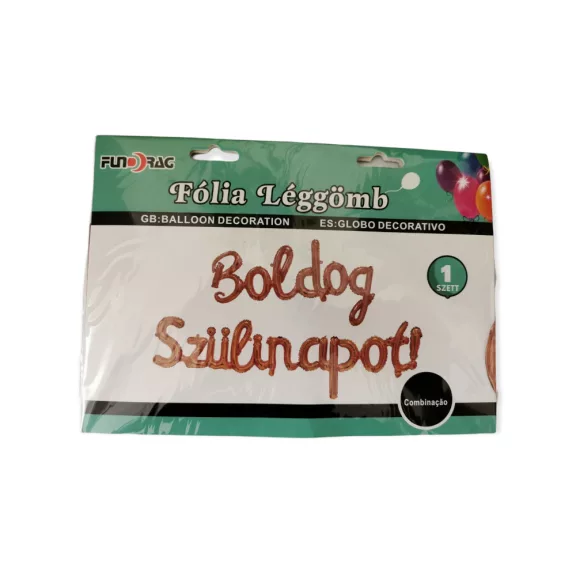 Fólia lufi füzér - Boldog szülinapot!