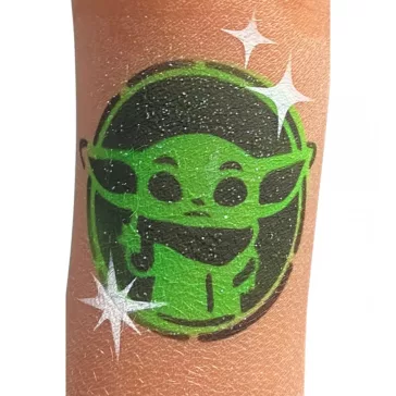 arcfestő stencil bébi yoda