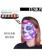 Fusion Arcfestő Paletta Sugar Skull designnal, 6 split cake arcfestékkel