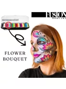 Fusion Arcfestő Paletta Sugar Skull designnal, 6 split cake arcfestékkel