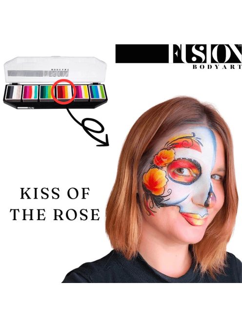 Fusion Arcfestő Paletta Sugar Skull designnal, 6 split cake arcfestékkel
