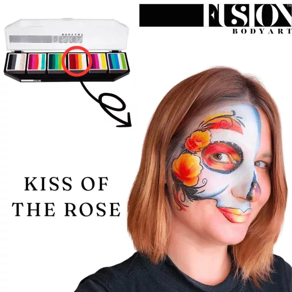 Fusion Arcfestő Paletta Sugar Skull designnal, 6 split cake arcfestékkel