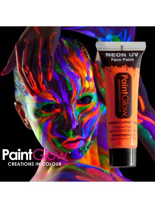 Paintglow Uv - Neon arc és testfesték narancs 10ml
