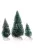 3 darabos zöld mini műfenyő készlet 6 cm, 9 cm és 12 cm magasságban