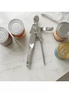 17 cm hosszú rozsdamentes tekerős konzervnyitó, fém kivitelben