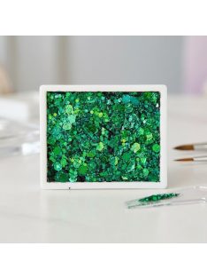 KiviArt Shiny Leaves zöld irizáló csillámkrém arcra testre hajra