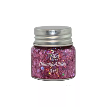 TAG Chunky Glitter Gel Pink 20gr