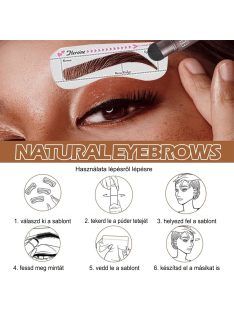   Szemöldök festő és formázó sötétszürke púder sablonokkal szett 