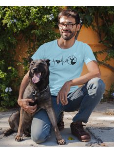 Póló Vadászat EKG minta, vicces vadász póló, vadász ajándék, pamut póló vadászathoz