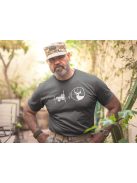 Póló Vadászat EKG minta, vicces vadász póló, vadász ajándék, pamut póló vadászathoz