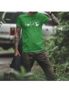 Póló Vadászat EKG minta, vicces vadász póló, vadász ajándék, pamut póló vadászathoz