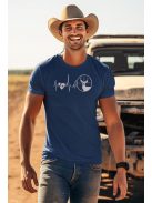 Póló Vadászat EKG minta, vicces vadász póló, vadász ajándék, pamut póló vadászathoz