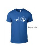 Póló Vadászat EKG minta, vicces vadász póló, vadász ajándék, pamut póló vadászathoz