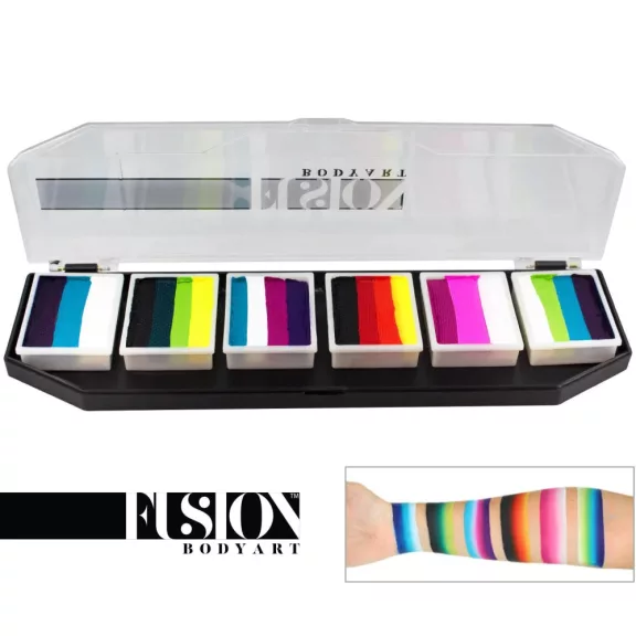 Fusion csíkos arcfesték paletta – Rainbow Burst
