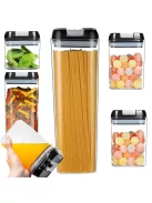 légmentesen záródó konyhai ételtároló doboz szett 5 darab