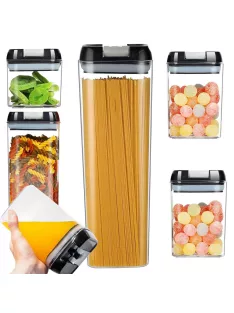 légmentesen záródó konyhai ételtároló doboz szett 5 darab