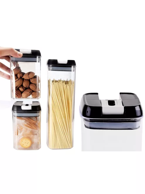 légmentesen záródó konyhai ételtároló doboz szett 5 darab