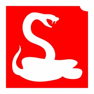 KiviArt 4x4cm Csillámtetoválás sablon 17 kígyó