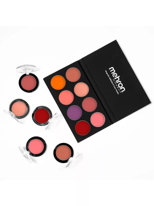 Mehron CHEEK Cream Palette – 8 Színű Krémpirosító Paletta, profi sminkeseknek