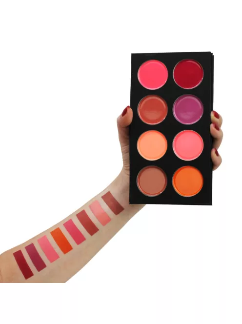 Mehron CHEEK Cream Palette – 8 Színű Krémpirosító Paletta, profi sminkeseknek