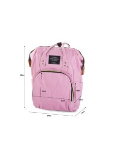 Rózsaszín 3 az 1-ben hátizsák anyának és apának, babakocsi táska és szervező hőszigetelt zsebekkel és állítható pántokkal