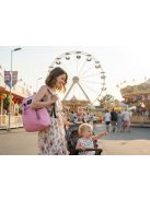 Rózsaszín 3 az 1-ben hátizsák anyának és apának, babakocsi táska és szervező hőszigetelt zsebekkel és állítható pántokkal