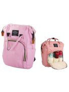 Rózsaszín 3 az 1-ben hátizsák anyának és apának, babakocsi táska és szervező hőszigetelt zsebekkel és állítható pántokkal