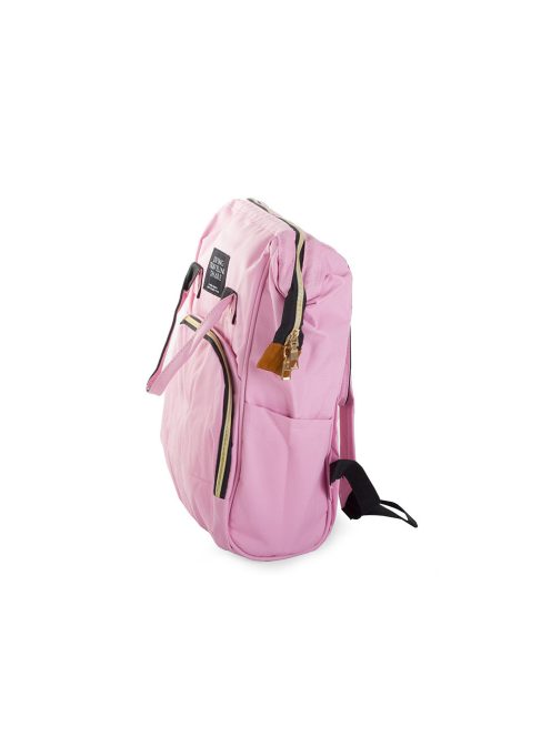 Rózsaszín 3 az 1-ben hátizsák anyának és apának, babakocsi táska és szervező hőszigetelt zsebekkel és állítható pántokkal