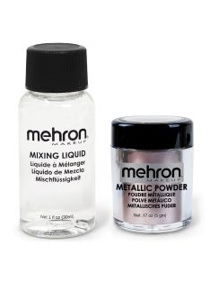 Mehron Metallic Powder Lavender + - Mixing Liquid 