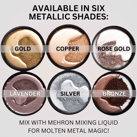 Mehron Metallic Powder Lavender + - Mixing Liquid 