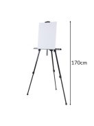 Maaleo XXL komplett festő- és rajzkészlet alumínium festőállvánnyal, 24 akrilfestékkel és 5 db vászonnal