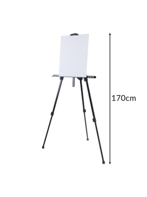 Maaleo XXL komplett festő- és rajzkészlet alumínium festőállvánnyal, 24 akrilfestékkel és 5 db vászonnal