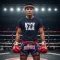 Muay Thai 7 uniszex pamut póló Thai Box grafikával