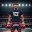 Muay Thai 7 uniszex pamut póló Thai Box grafikával
