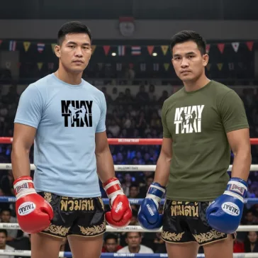 Muay Thai 7 uniszex pamut póló Thai Box grafikával